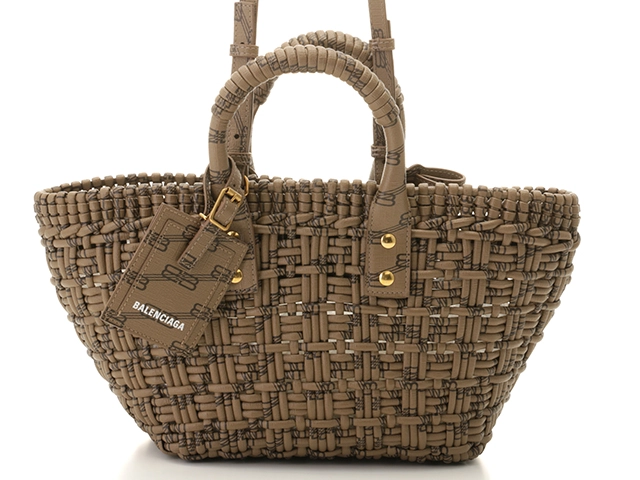 BALENCIAGA 編み込みデザイン ハンドバッグ　ビストロ BALENCIAGA バレンシアガ 2WAYハンドバッグ BISTRO XXS ビストロ