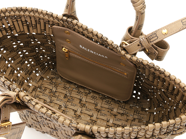 BALENCIAGA 2WAYバッグ モノグラム コーティング キャンバス AB BALENCIAGA バレンシアガ 2wayバッグ ハンドバッグ ショルダー