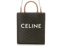 【CELINE】25夏のセール!スモールカバ 2WAY テキスタイル 2WAY CELINE セリーヌ バーティカル カバ スモール タン PVC/カーフ