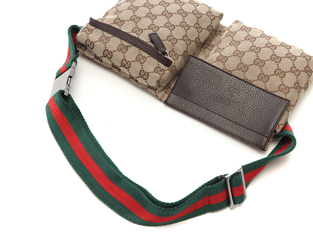 GUCCI グッチ GGウエストバッグ キャンバス／レザー ベージュ