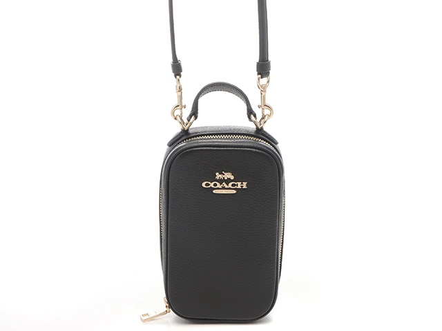 COACH コーチ エヴァ フォーンクロスボディ ブラック レザー