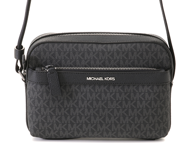 ✨極美品✨MICHAELKORSショルダーバッグ　ユニセックス　ブラック　レザー MICHAEL KORS◇ショルダーバッグ/-/BLK/総柄/35S2G7ZT6J