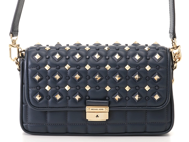 マイケルコース スタッズバッグ 2way MICHAEL KORS 2way ショルダーバッグ ハンドバッグ ネイビー