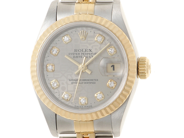W番 ROLEX ロレックス デイトジャスト 69173G YG/SS ホリコン
