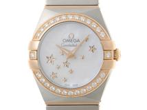 OMEGA オメガ レディース クオーツ コンステレーション ブラッシュ スター 123.25.24.60.05.002 ホワイトシェル文字盤 RG/SS【472】HK