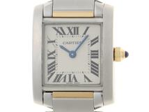 Cartier カルティエ タンクフランセーズSM W51007Q4 YG/SS イエローゴールド/ステンレススチール ホワイト文字盤 クォーツ 【460】2148103866005