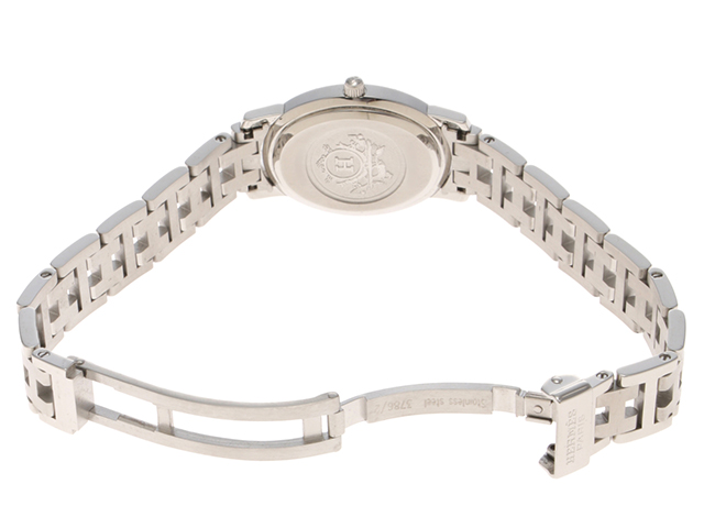 エルメスクリッパー シルバー HERMES エルメス 腕時計 クリッパーオーバル CO1.210 シルバー文字盤