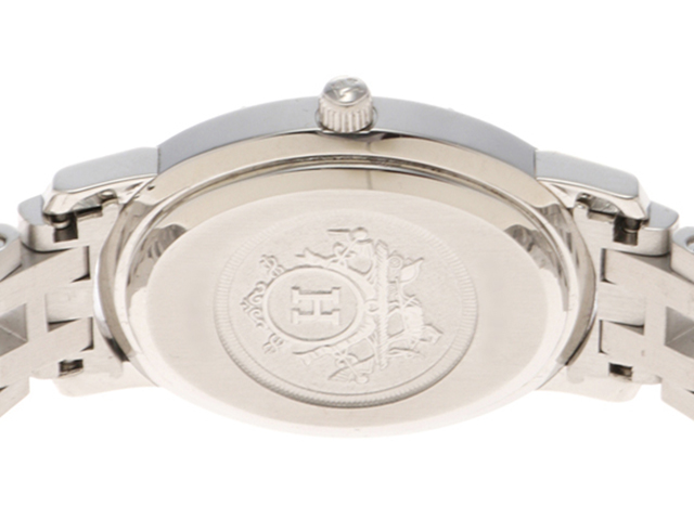 エルメスクリッパー シルバー HERMES エルメス 腕時計 クリッパーオーバル CO1.210 シルバー文字盤