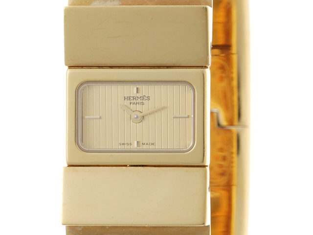 HERMES エルメス 時計 ロケ LO1.201 レディース クオーツ GP/革