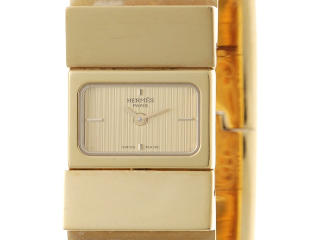 HERMES エルメス 時計 ロケ LO1.201 レディース クオーツ GP/革