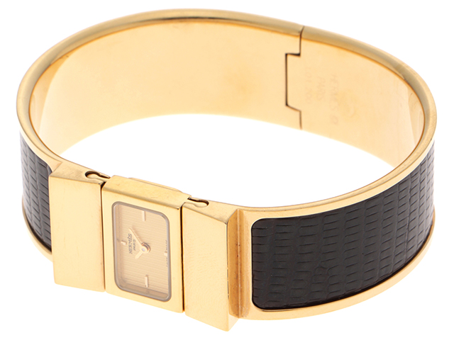 HERMES エルメス 時計 ロケ LO1.201 レディース クオーツ GP/革  