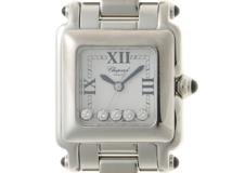 CHOPARD ショパール 腕時計 ハッピースポーツ スクエア 27/8893-23 SS/SS 5PDホワイト文字盤 クォーツ【472】TS