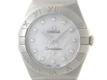 現状販売 2014年国内正規品 OMEGA オメガ レディース クオーツ コンステレーション ミニ 123.10.24.60.55.001 ホワイトシェル文字盤 SS【472】HK