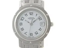 HERMES エルメス 腕時計 クリッパー CL4.210 クォーツ ホワイト