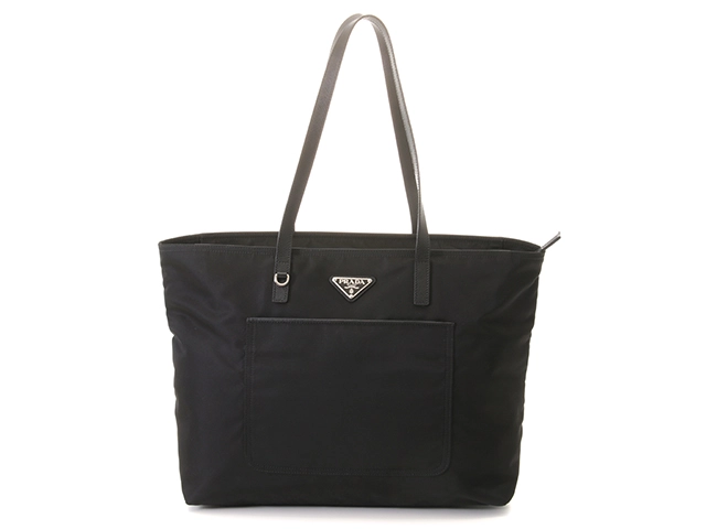 近年/未使用保管品✨ プラダ トートバッグ サフィアーノ ナイロン A4 黒 PRADA プラダ トートバッグ ブラック ナイロン/サフィアーノ