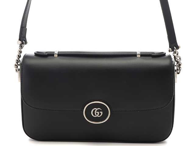 GUCCI ブラック ショルダーバッグ GUCC グッチ プチGG スモールショルダーバッグ 739721 ブラック