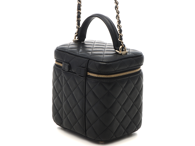 国内発送シャネル 縦型 バニティ キャビア CHANEL シャネル 縦型スモールバニティ チェーンショダーバッグ
