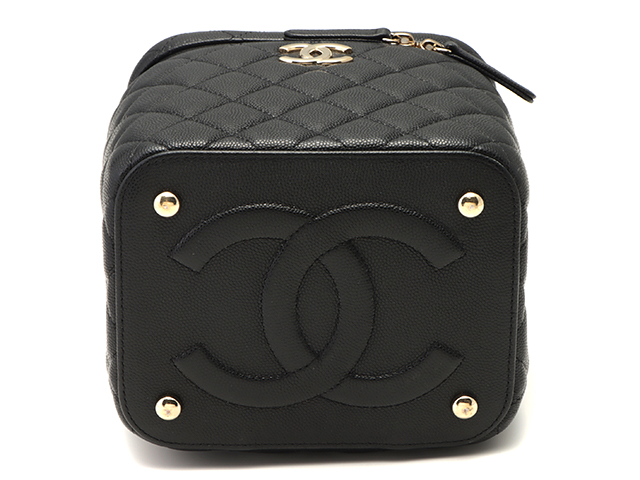 25B 新作【大人な限定ロゴが素敵】CHANEL マトラッセ バニティー シャネル/バニティバッグ/ヴァニティーバッグ/マトラッセ/黒