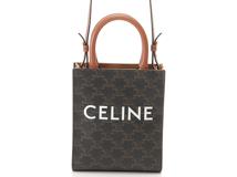 CELINE　セリーヌ　トリオンフ　ミニバーティカル カバ　タン　PVC/レザー　194372BZK.04LU　2148103867781　【205】
