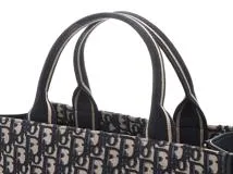 DIOR ディオール トートバッグ オブリークブックトートバッグ ミディアム ジャカード/レザー ネイビー M1324CZBB_M928【472】YY