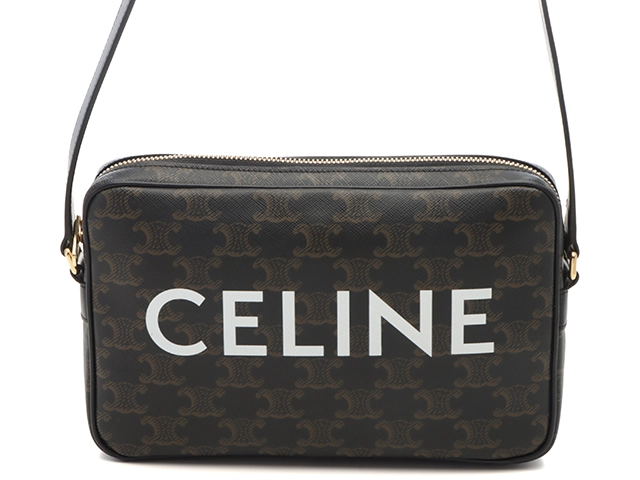 CELINE セリーヌ トリオンフ ショルダーバッグ ブラック PVC