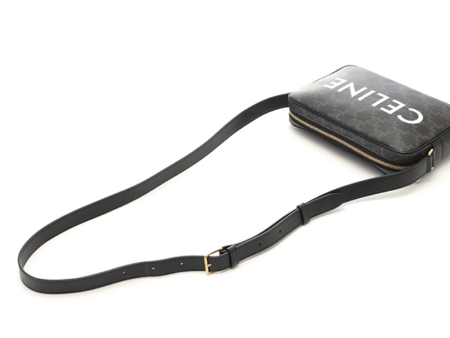 CELINE セリーヌ　トリオンフ　ショルダーバッグ　ブラック　ＰＶＣ／カーフ　194502CIM.37NO　2148103867903　【437】