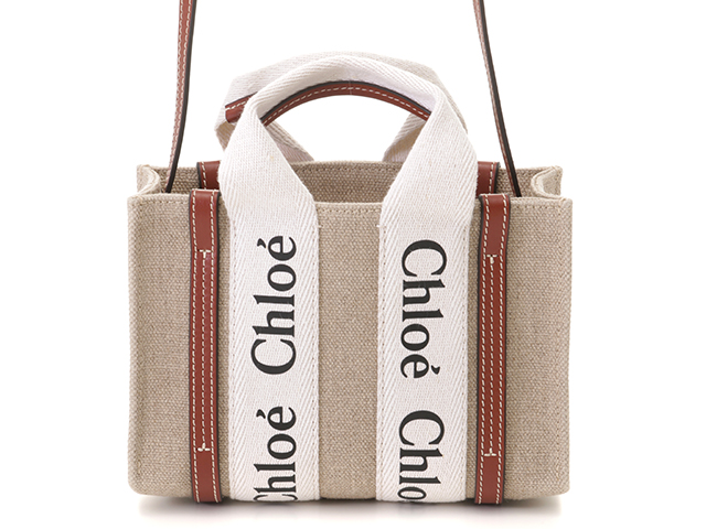 Chloe クロエ Woodyミニトートバッグ ベージュ ブラウン
