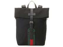 GUCCI　グッチ　シェリーライン　バッグパック　ブラック　テクノキャンバス／レザー　337075　2148103898023　【205】