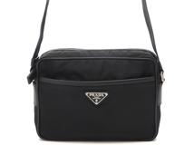 PRADA　プラダ　ショルダーバッグ ブラック ナイロン/サフィアーノ　2VH048【431】2148103868092