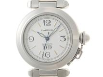 Cartier　カルティエ　時計　パシャC　ビッグデイト　W31044M7　ボーイズ　自動巻き　SS　白文字盤【431】2148103869242