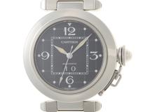 Cartier カルティエ 時計 パシャC ビッグデイト W31053M7 ブラック ステンレススチール メンズ 自動巻き OH/研磨済み
