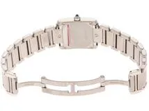Cartier　カルティエ　タンクフランセーズSM　W51008Q3　SS　ホワイト文字盤　女性用クオーツ時計【473】