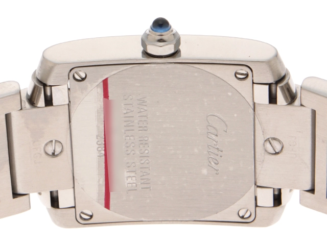 Cartier　カルティエ　タンクフランセーズSM　W51008Q3　SS　ホワイト文字盤　女性用クオーツ時計【473】