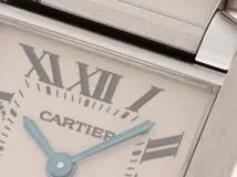 Cartier　カルティエ　タンクフランセーズSM　W51008Q3　SS　ホワイト文字盤　女性用クオーツ時計【473】