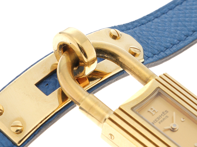 HERMES エルメス ケリーウォッチ ゴールド文字盤 クォーツ レディース