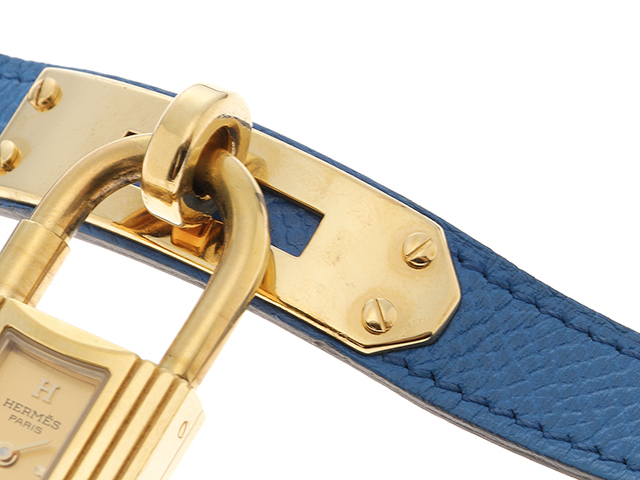 ▲ 美品！　HERMES 腕時計　レディース　ロケ　ゴールド エルメス (HERMES) ケリーウォッチ ゴールドプレート レザー