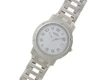 HERMES エルメス クリッパー ホワイト ステンレス CL6.710 メンズ