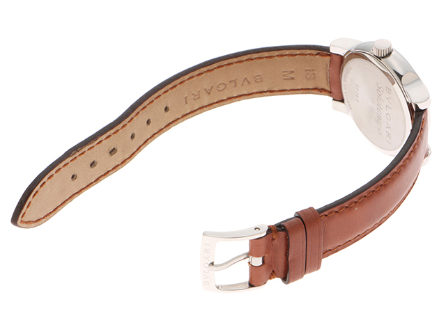 BVLGARI ブルガリ ソロテンポ ST29S ピンク文字盤 SS/革 クオーツ