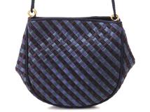BOTTEGA VENETA　ボッテガ・ヴェネタ　ショルダーバッグ ネイビー/ブラック サテン　【471】SK　2148103869709