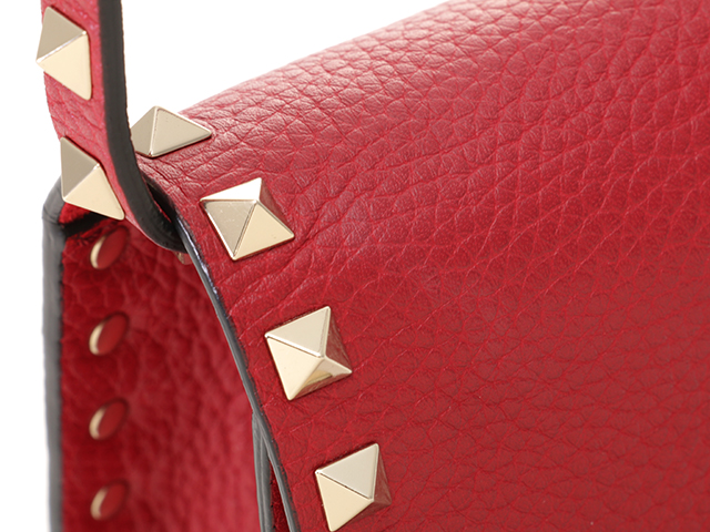VALENTINO ミックスツイード スタッズ キュロット レッド 36 VALENTINO ヴァレンティノ ロックスタッズ スモールクロスボディ