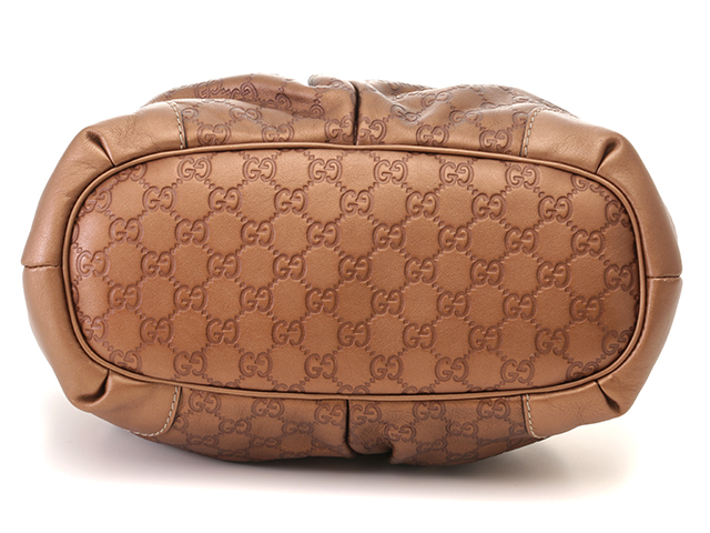 GUCCI グッチ グッチシマ 2WAYバッグ ブロンズ レザー