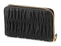 プラダ ナッパゴーフル 長財布 ブラック レザー レディース PRADA プラダ ナッパゴーフル 長財布 ブラック レザー