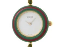 5SAM47 GUCCI 11/12.2 チェンジベゼル クォーツ 白だけ欠品 グッチ GUCCI チェンジベゼル 11/12.2 ホワイト GP レディース