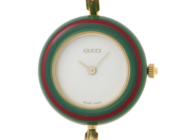 GUCCI グッチ 腕時計 チェンジベゼル 11/12.2 GP ホワイト文字盤