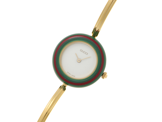 GUCCI グッチ 腕時計 チェンジベゼル 11/12.2 GP ホワイト文字盤