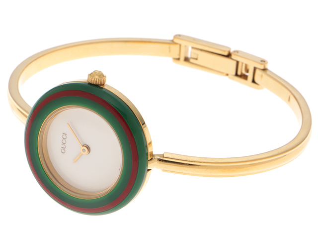 グッチ　チェンジベゼル　替えベゼル　付き　腕時計　1/12.2 QZ　時計 GUCCI グッチ レディース 腕時計 チェンジベゼル バングル
