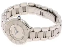 Cartier　カルティエ　マスト21SM　ステンレス　シルバー色文字盤　電池時計【471】I