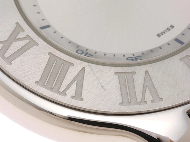 Cartier　カルティエ　マスト21SM　ステンレス　シルバー色文字盤　電池時計【471】I