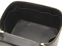 CHANEL シャネル ココマーク 2way横型バニティ ブラック/ゴールド金具 キャビア【431】Y