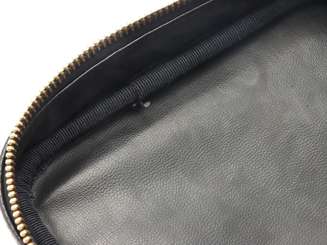 CHANEL シャネル バニティバッグ 縦型バニティ ブラック/ゴールド金具 キャビア A01998【472】YY